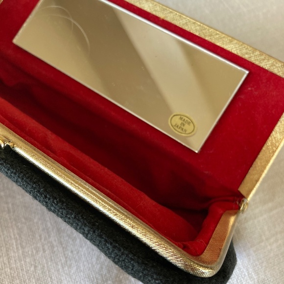 Vintage Petit Point Tapestry Clutch Purse 1950s Made in Japan Floral Evening Bag - Picture 6 of 8